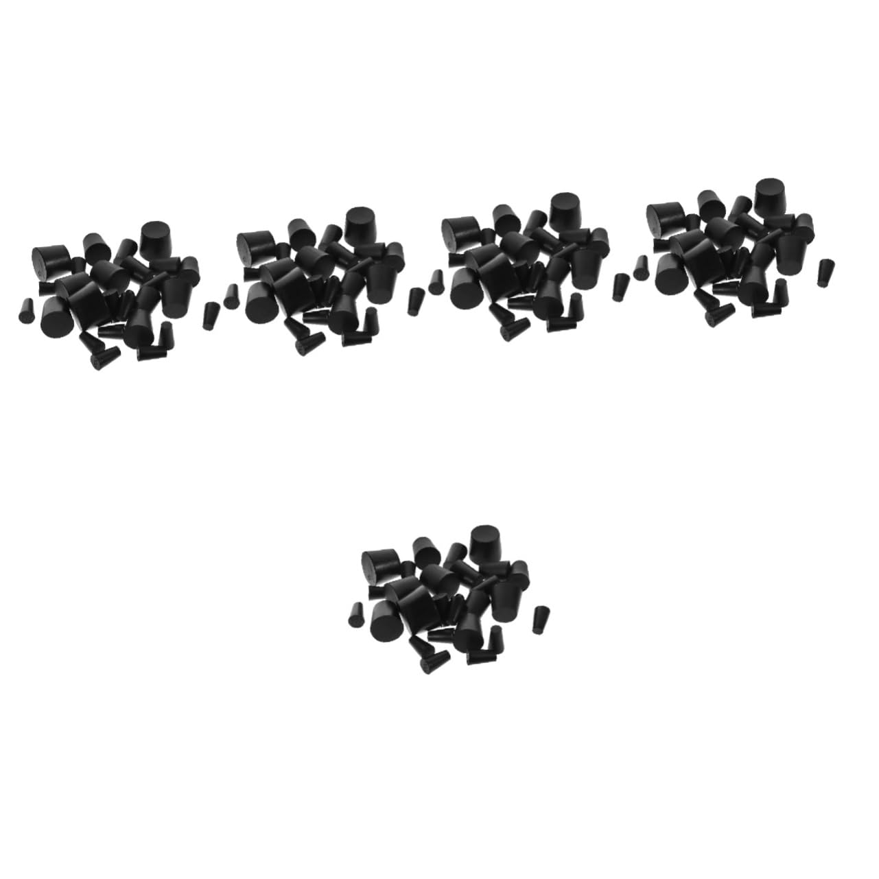 PRETYZOOM 5 Series Tapón De Goma De Enchufe De Laboratorio Tapones De Tapón Piezas De Repuesto De Laboratorios Tapón Cónico Tapón De Goma De Laboratorio Enchufar Caucho Negro 27 Piezas X 5