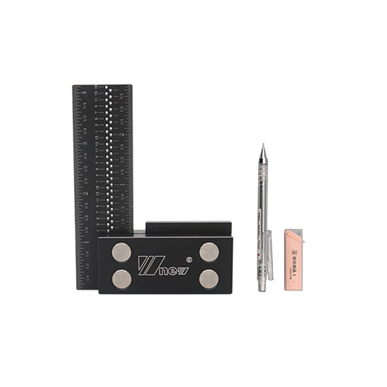 Kalttoy Aluminum-Alloy Ruler Gauge 90 Degree Metal Parallel Line Marker General-Tools Protractor-Inclinometer Brake Gauge Carpenter Square Layout Tool Measure Tool Calipers For Angles