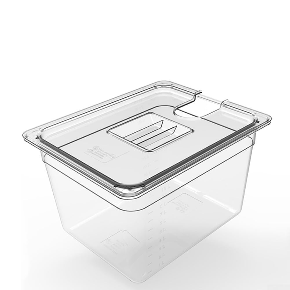 für für sous für vide Behälter 11L mit Deckel - PC Wasserbad Wanne für Präzisionskocher 60mm - Skalierter Slow Cooker Topf(11L)