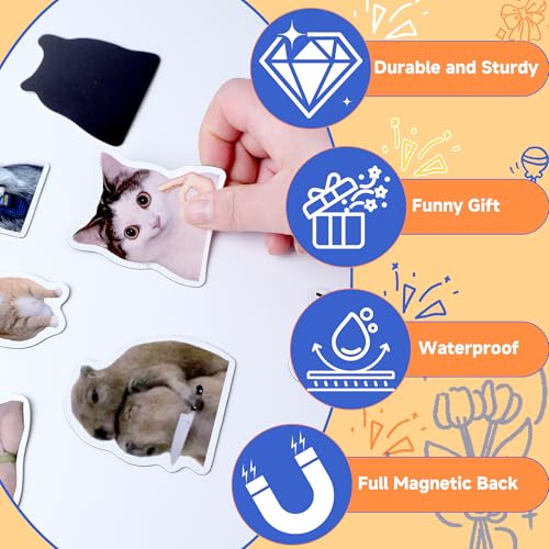Set de 24 imanes divertidos para refrigerador con diseños de animales y frases miniatura 3