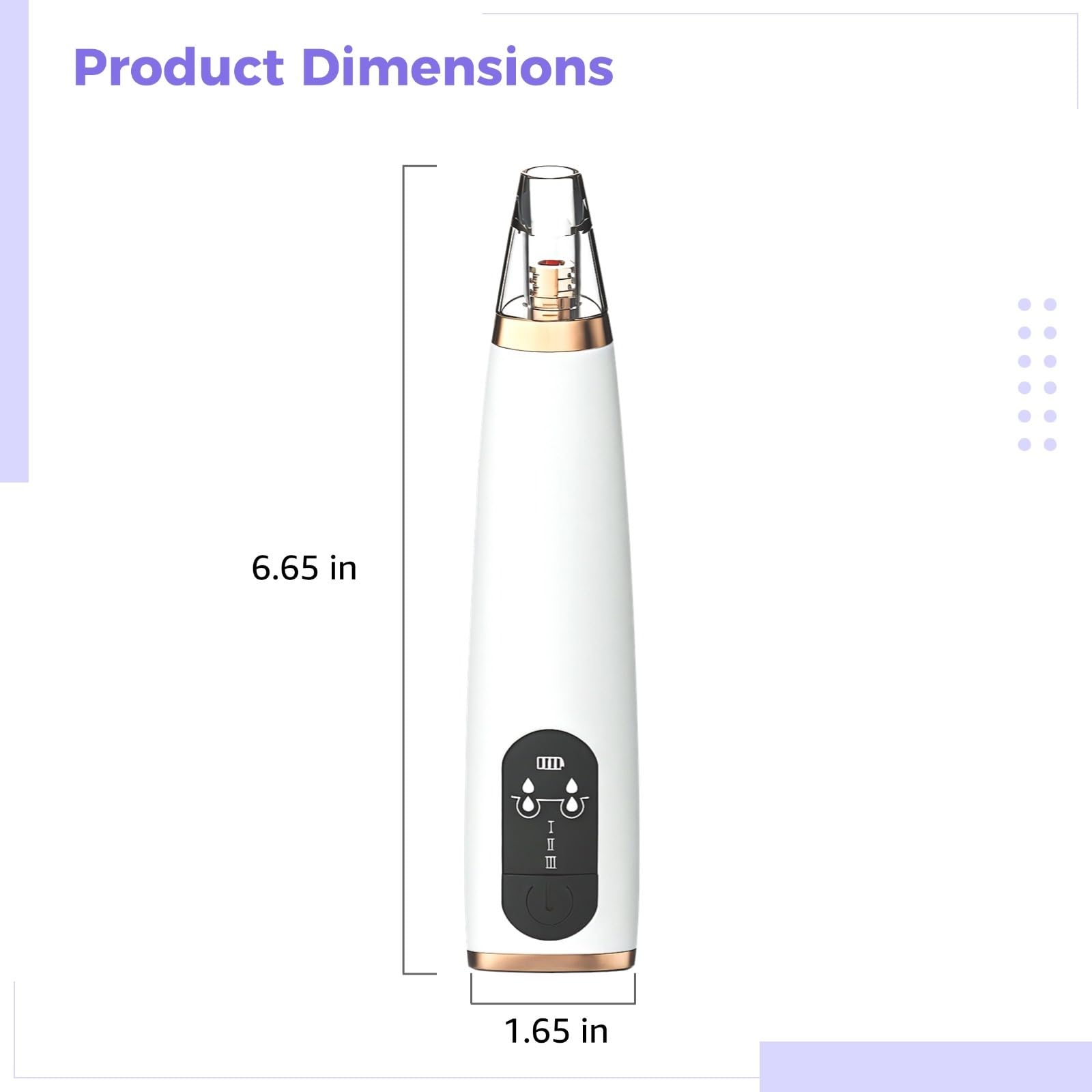 Blackhead Removal Vacuum, Pore Cleaner with 3 Suction Levels, Rechargeable Abs Device for Skincare