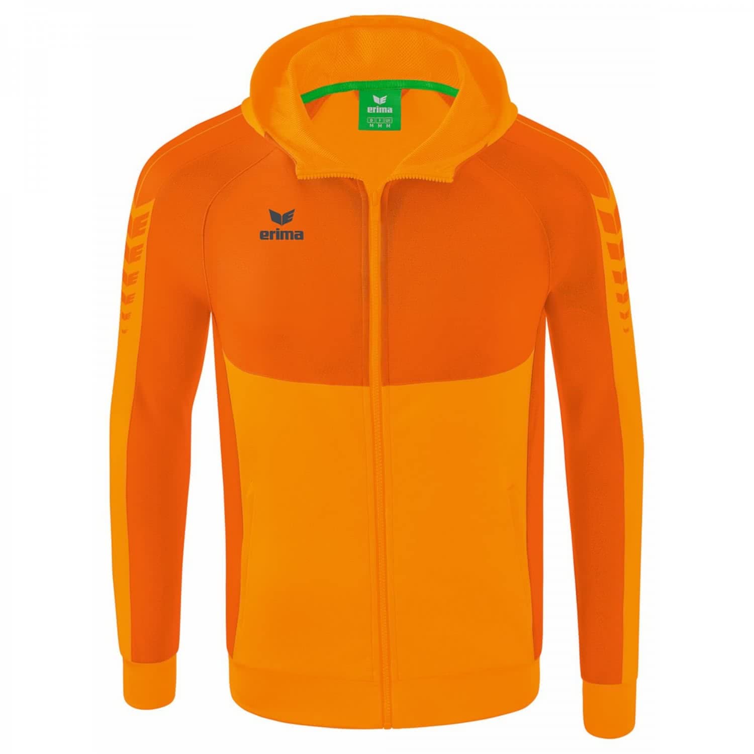 Erima Men's Six Wings Training Jacket with Hood, New Orange, XL