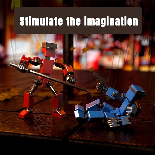 Image of RAMONI 2Pcs Action Figure Toys, Dummy 13 Action Figure Toys, Polyarticular Movable Titan 13 Action Figure, Developing Hands-On Skills, Kids Toys Set Gift for Kids 6+ Boys or Girls