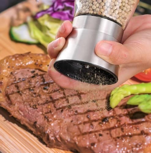 Image of Big Pepper Grinder or Salt Grinder, Best Spice Mill with Ceramic Blades, Adjustable Coarseness Professional Grade Heavy Duty High Output Pepper Mill (mini paperr Mill)