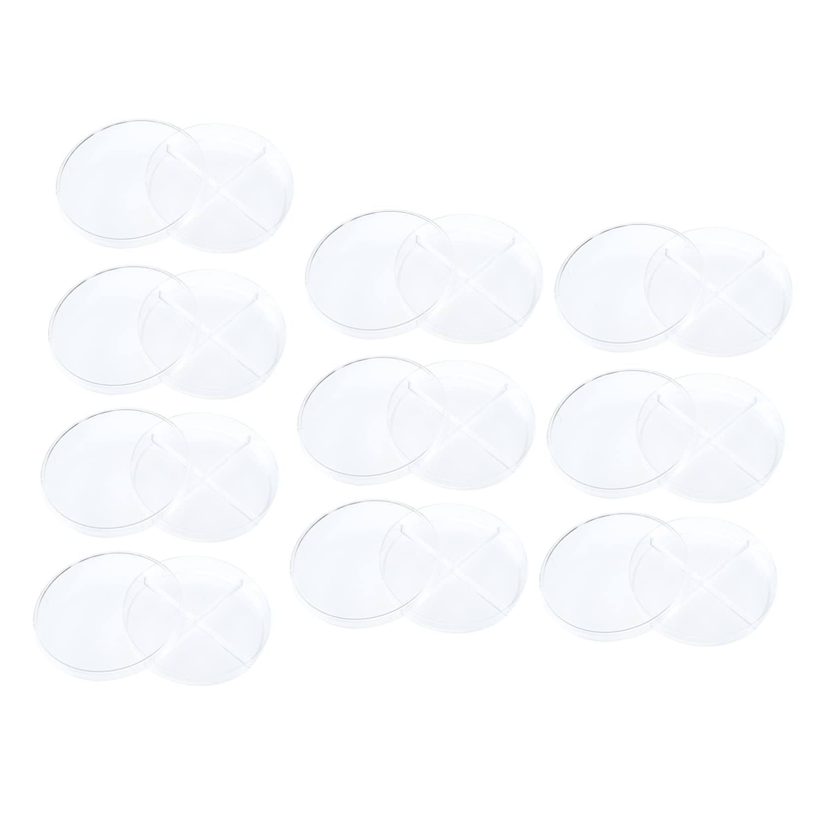 KICHOUSE Educational Teaching Aid 90mm Four Compartment Cell Culture Dish Set for Biology Lab