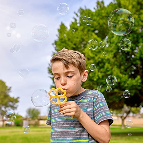 Joyin Big Bubble Wands Set, 18 Pcs Giant Bubble Maker With Tray, 12" Large Bubble Wands Bulk For Kids Summer Outdoor Activity Party Favors, 6 Pcs Bubble Solution Suitable For All Age People #TOP6
