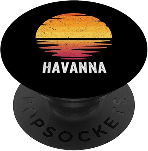 Havanna Souvenir Vacation Summer Vintage Sunset Holiday Trip PopSockets Swappable PopGrip