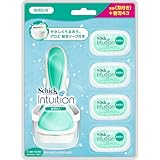 Schick(シック) シック Schick イントゥイション 敏感肌用 クラブパック 女性用 カミソリ (替刃5コ 内1コは本体に装着済み) 単品 グリーン 1個 (x 1)