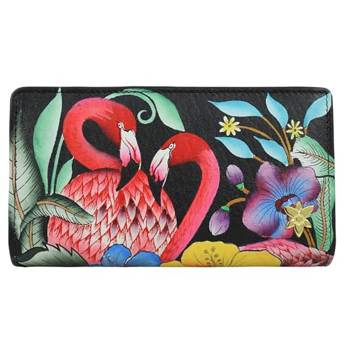 Anuschka Women's Original Hand-Painted Genuine Leather RFID Card Organizer