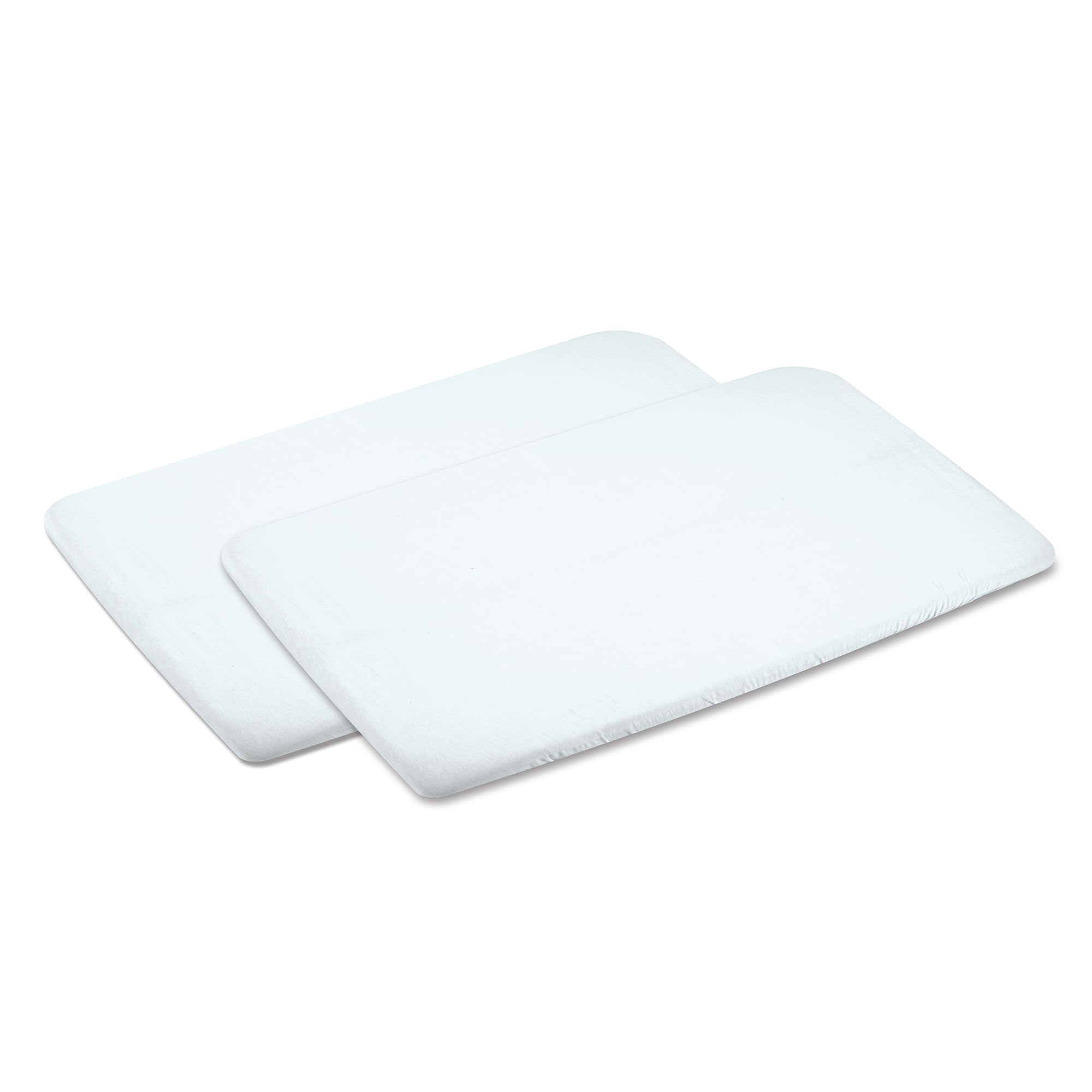 Maxi-Cosi Swift/Calao Bassinet Mode Fitted Sheets – 2-Pack, 100% Cotton, Soft and Breathable, Durable, Perfect Fit for Playard Bassinet Mattress, Machine Washable, Baby Bedding Essentials