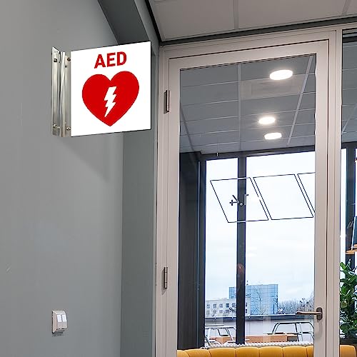 image for Sigo Signs AED Automated External Defibrillator Projecting Sign, Doubl