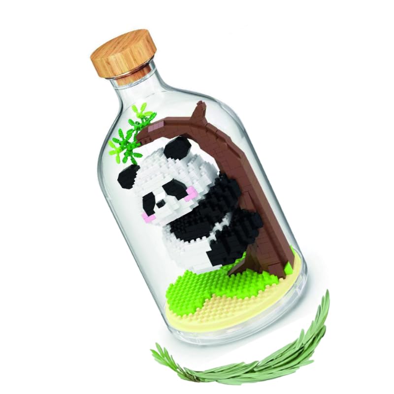 WiseHawk Kit of miniature blocks to assemble insects and small animals. Includes methacrylate bottle to protect the construction. Panda Bear - Image 4