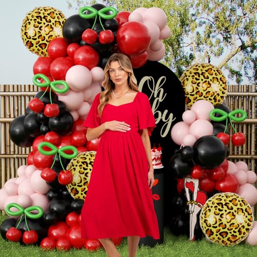 Image of JOGAMS 182Pcs Betty Party Decorations,Leopard Cheetah Print Party Decorations with Pink Cheetah Foil Balloons for Bachelorette Birthday Baby Shower Vintage Retro Party