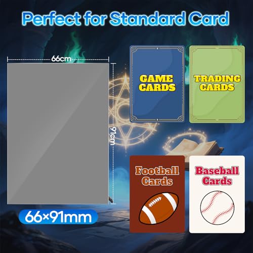 Image of 500 Count Card Sleeves, Matte Magic Card Sleeves, Smooth Shuffle & Tear Resistant, Fit for MTG, TCG, CCG (Silver)
