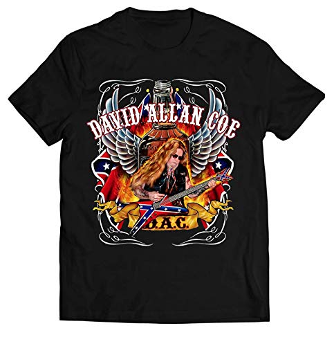 Men's David-Allan-Coe Shirt Mens Graphic Design Short Sleeve T Shirts Black M