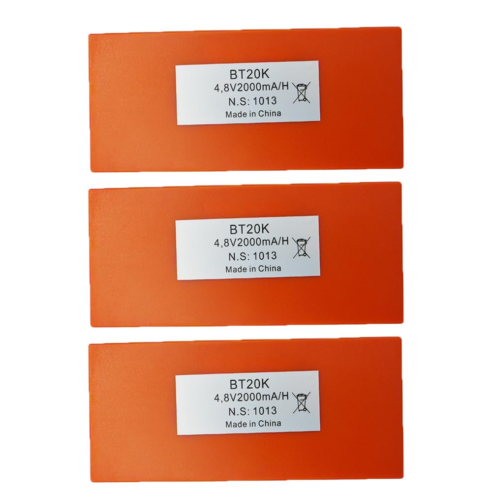3-Pack BT20K 2000mAh 4.8V Ni-MH Rechargeable Battery Universal BT24IK BT27K for Lifting Equipment Remote Control