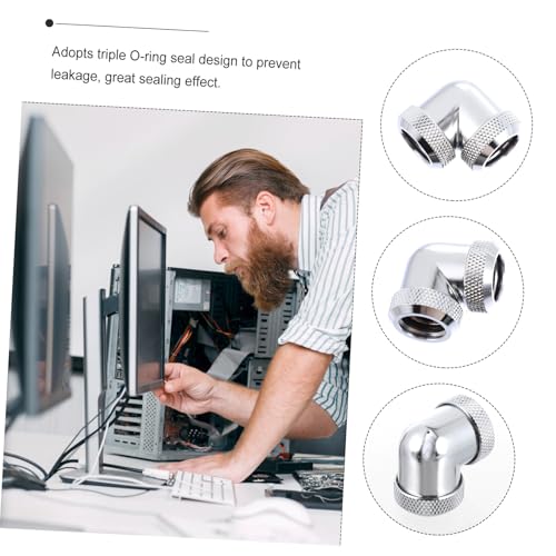 Conector premium de latón plata CRAFTHROU para personalización de chasis de PC 3