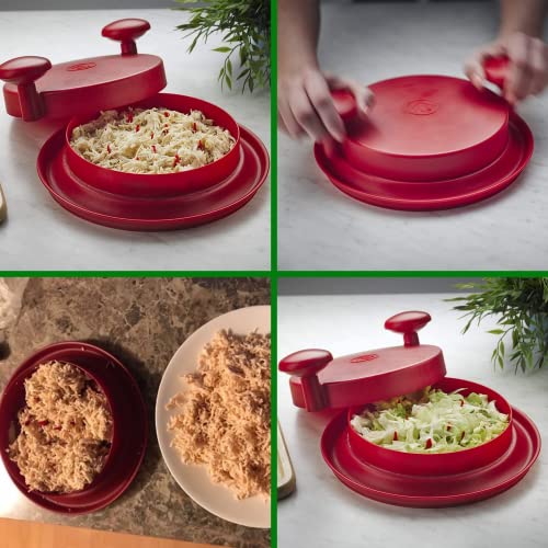 HotKitchen Chicken Shredder,Shred Machine Alternative to Bear Claws Meat Shredder with Handles and Non Skid Base for Pulled Pork Chicken Beef Food Dishwasher Safe with Food Clip (1 PCS Black)