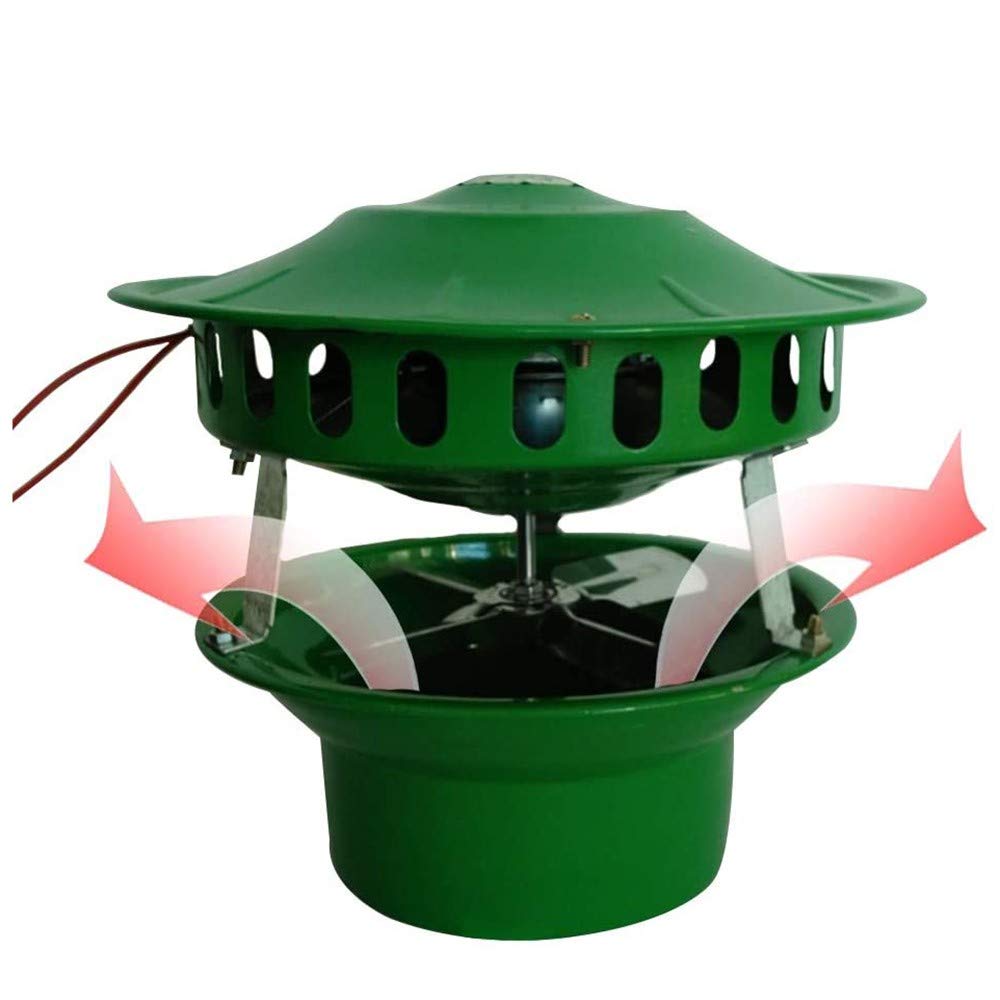 Ventilatori per tetto, per camino, per camino, per camino, per fumo, colore: verde C