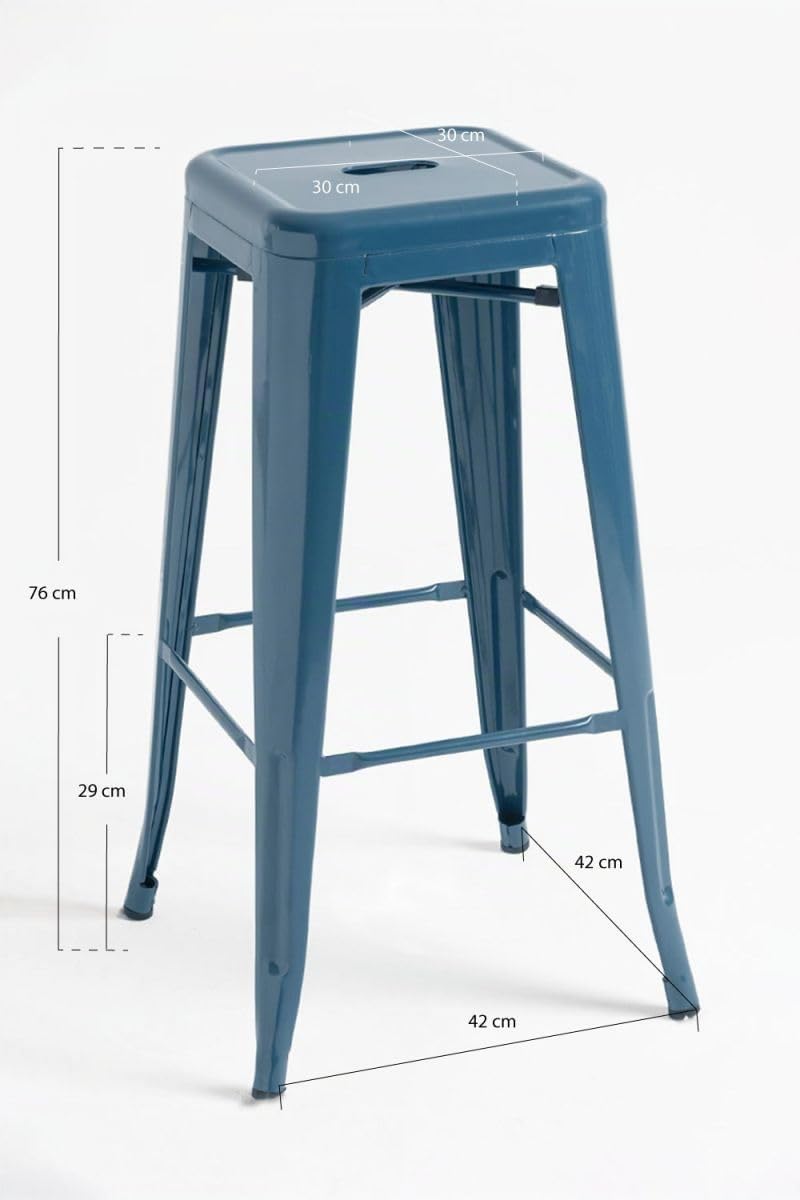 Regalos Miguel - Taburete Torix Alto 76 cm - Azul Petróleo