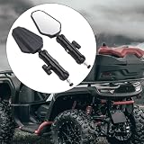 Hoypeyfiy Składane lusterko motocyklowe Adventure, regulowane 360°, kompatybilne z większością motocykli, quadów i skuterów