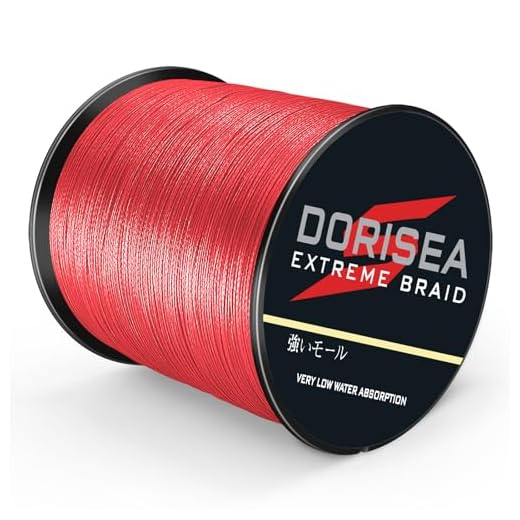 Dorisea Extreme Braid 100% Pe Braided Fishing Line 109Yards-2187Yards 6-300Lb Test Red (100m/109Yards 300lb/1.0mm(8Strands))