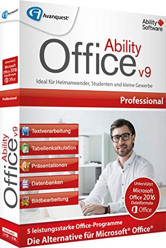 Ability Office 9 Professional. Windows Vista/7/8/8.1/10