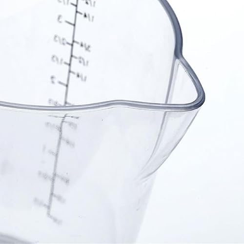 Miniatura 3 de Juego de 3 tazas medidoras de plástico, jarra medidora transparente apilable de doble escala con boquilla para cocinar, hornear, laboratorio (30.4