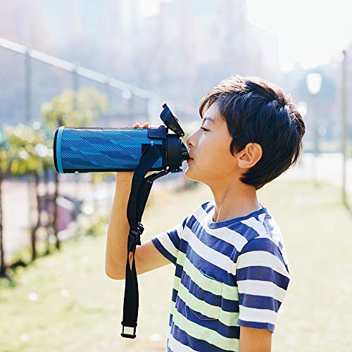 Zojirushi Sd-Fb10-Aj Water Bottle, Direct Drinking, Sports Type, Stainless Steel Cool Bottle, 0.3 Gal (1.0 L), Blue Stripe #TOP2