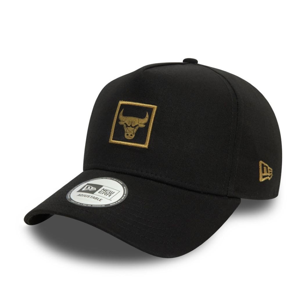 New Era Chicago Bulls Cap with Adjustable Snapback Closure NBA hat Team Logo Basketball Black Gold โ image 1