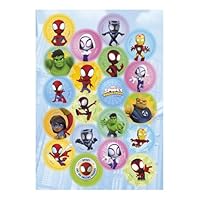 dekora - Spidey Mini Tortenaufleger Ø 3,4 cm – 20 Stück | Esspapier Tortendeko | Offizielle Marvel-Lizenz | Für Cupcakes, Kekse & Kuchen | Zuckerfrei, vegan & glutenfrei