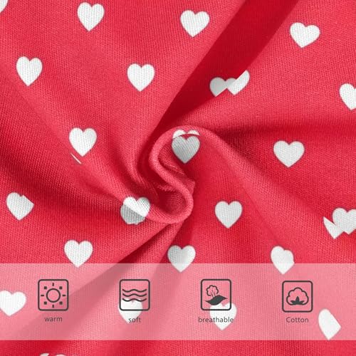 Girls Underwear Toddlers 2t Cotton Cute Panties Girl Colorful Kids Briefs Undies White Hearts Vibrant Red3