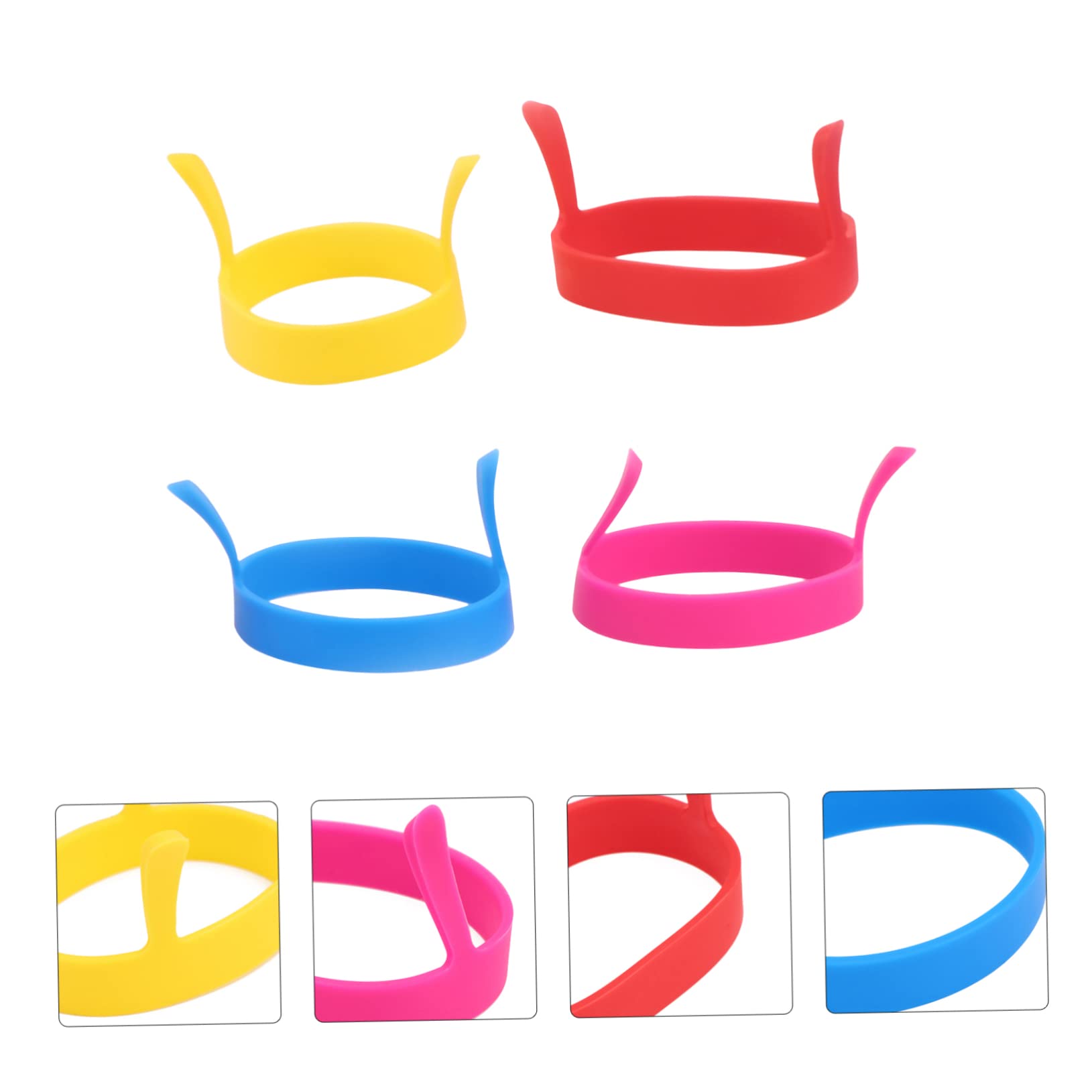 Garneck 4 Silicone Omelette Rings for Griddle Pancake Egg Non-stick Heat Easy to .5cm Diameter