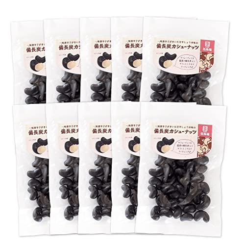 備長炭 カシューナッツ 82g×10袋 ピリ辛 ビールに合う おつまみ 【醤油風味の甘辛衣と一味唐辛子のアクセント】 ナッツ お酒に合う 焼酎に合う 家飲み 珍味 伍魚福 (ごぎょふく)