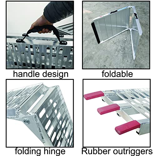 Rampa portátil plegable para motocicleta de aluminio miniatura 4