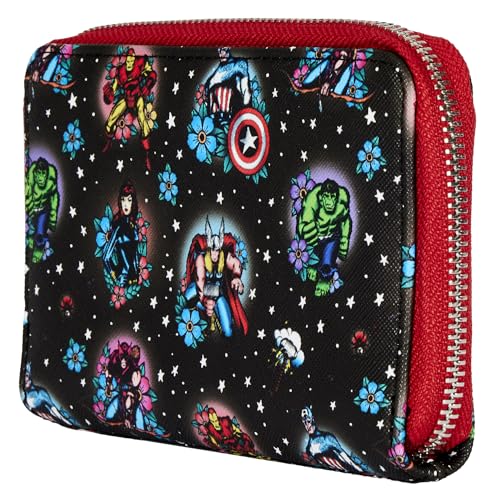 Loungefly Marvel Avengers Tattoo Zip Around Wallet2
