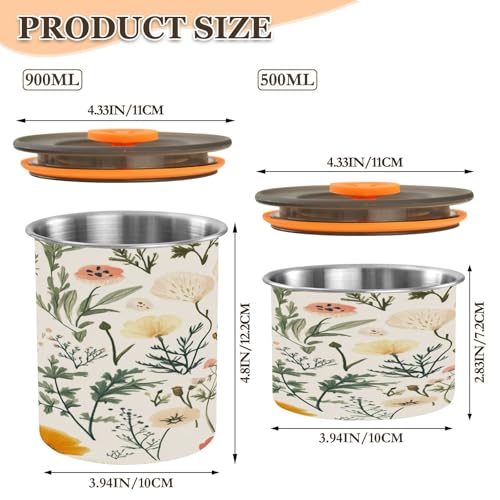 Contenedor hermético para café de acero inoxidable 17 oz miniatura 3