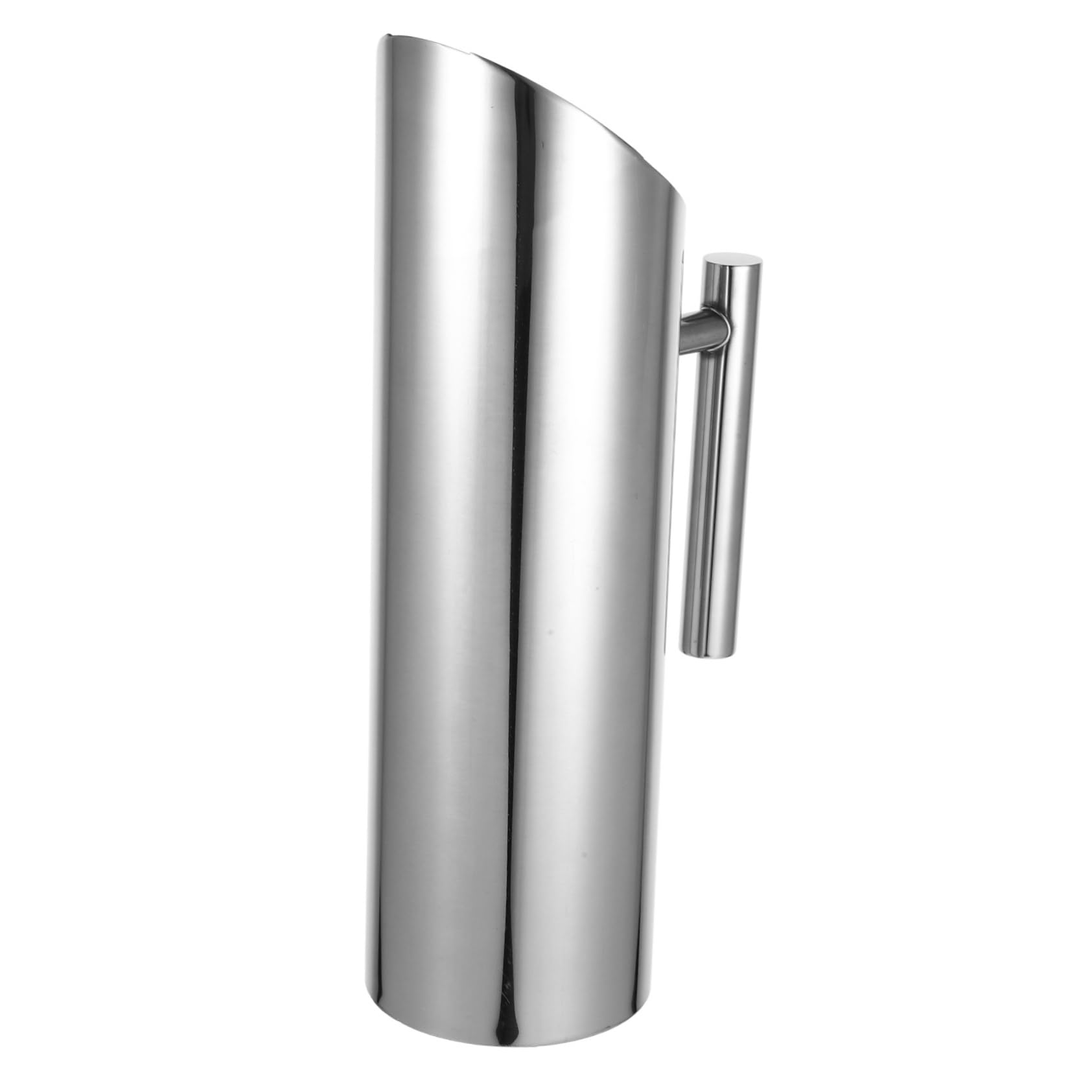 LIFKOME Pichet à Jus en Acier Inoxydable 1,5l, Poignée Ergonomique, Corps Droit, pour Restaurant et Cocktails, Bouilloires Polyvalentes