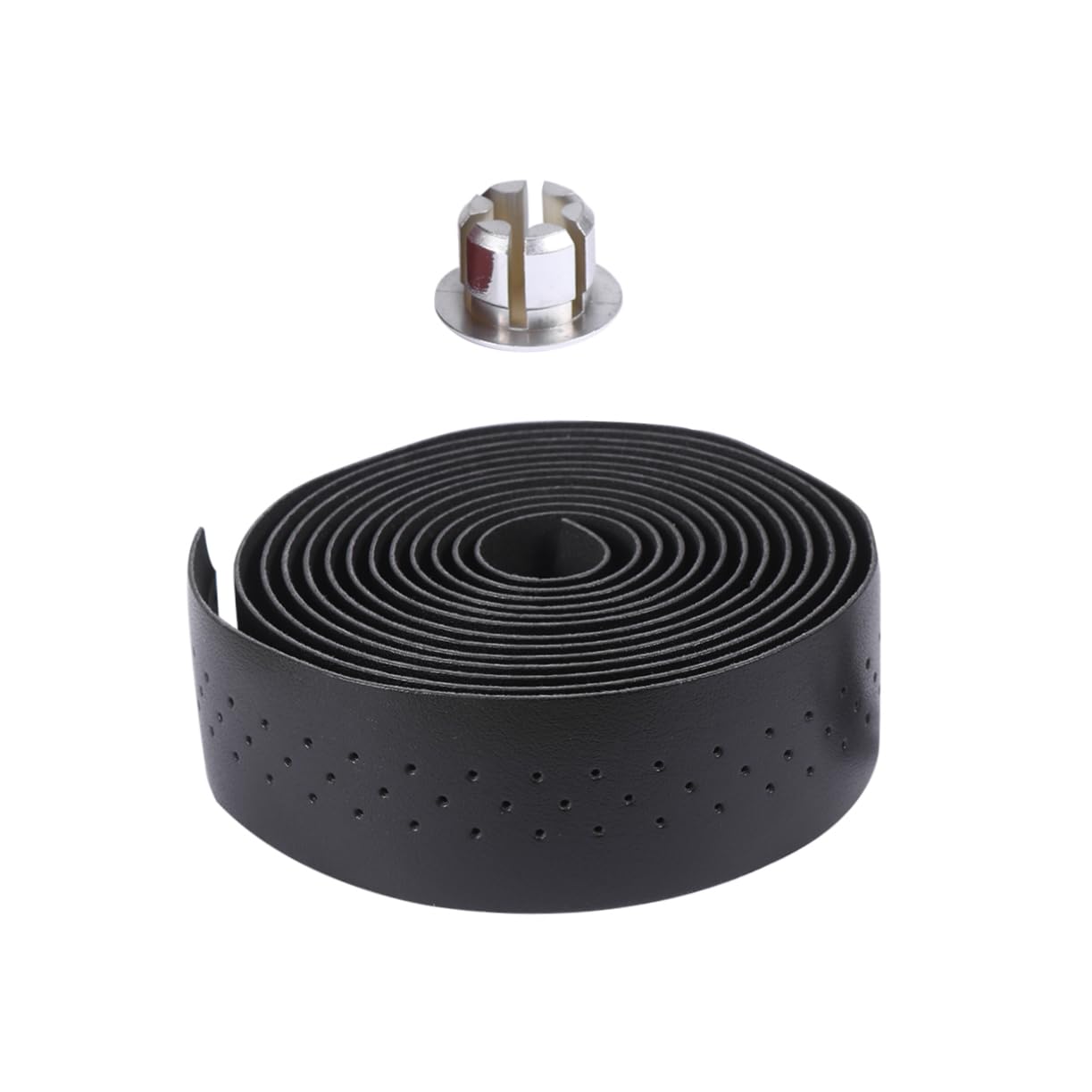 Yardwe 3sets Nastro Manubrio Pu Pelle Con Assorbimento Degli Urti Design Antiscivolo Facile Da Installare Per Bici Da Strada e Mountain Bike Nero