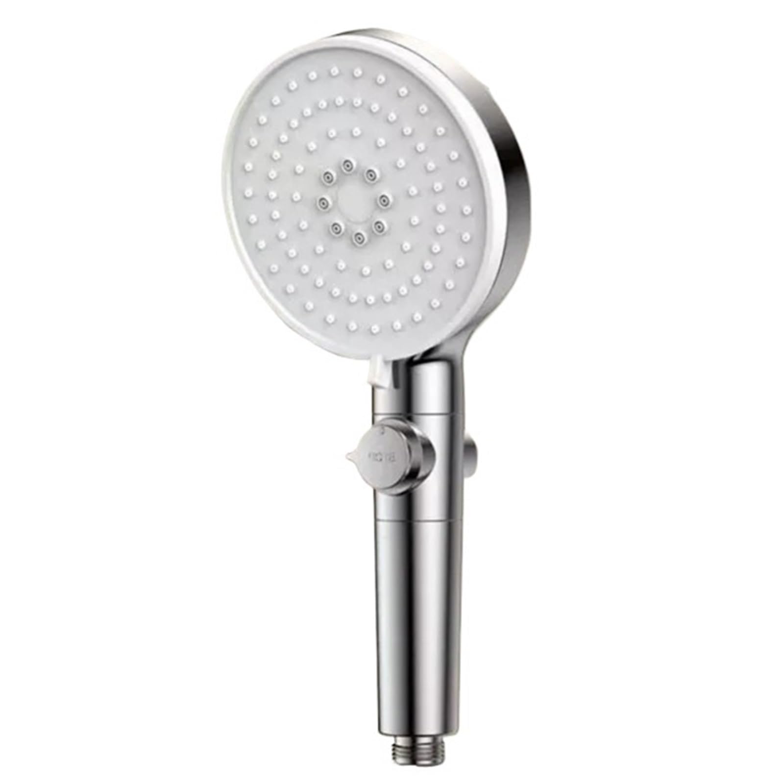 Cabezal de ducha con filtro alta presión, cabezal redondo mano para Baño(Sliver)