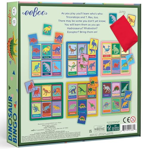 Dinosaur Bingo para niños 5+, juego educativo miniatura 2