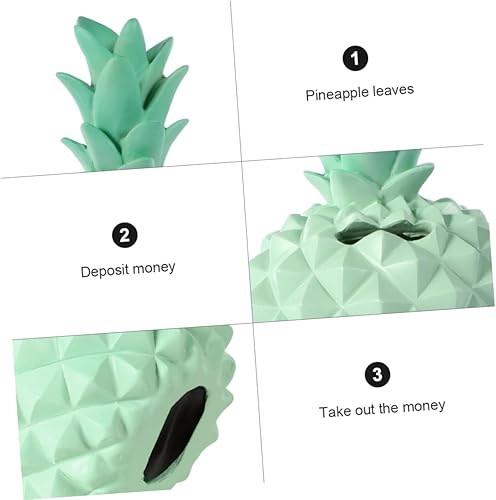 Miniatura 8 de SAFIGLE 3 unidades de alcancía de piña, alcancía de piña, Alcancia, caricatura, maceta de ahorro de frutas, alcancía creativa para niños, estatua de