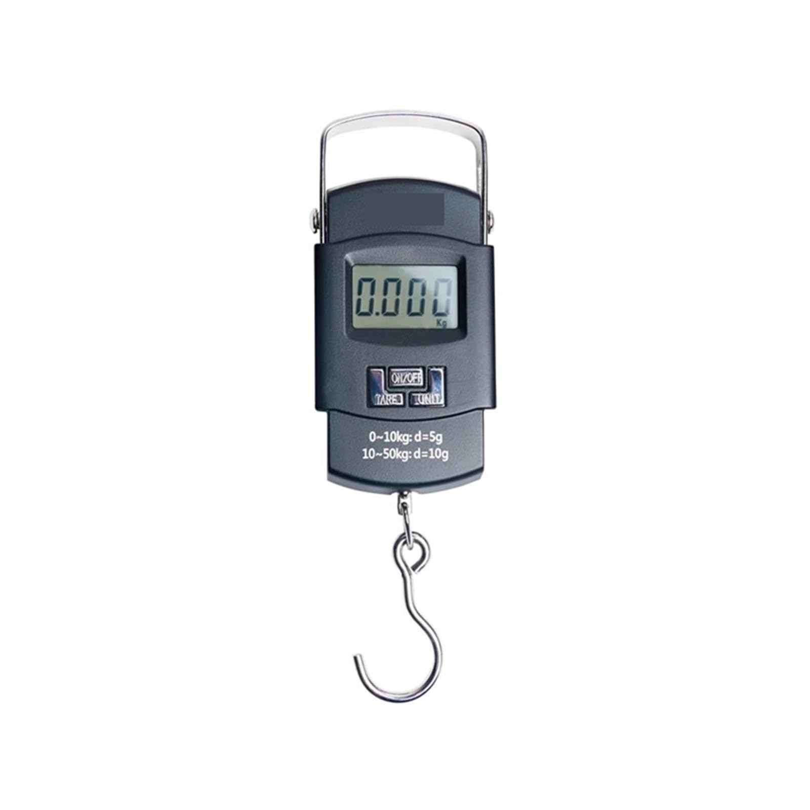 Báscula de gancho de pesca Digital LCD de 50KG y 5g, báscula de bolsillo for maleta, grúa, báscula de cocina, balanza de pesaje colgante for equipaje de Metal para construcción, fábrica