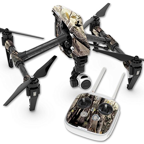 MightySkins Skin Compatible with DJI Inspire 1 Quadcopter Drone wrap Cover Sticker Skins Tree Camo