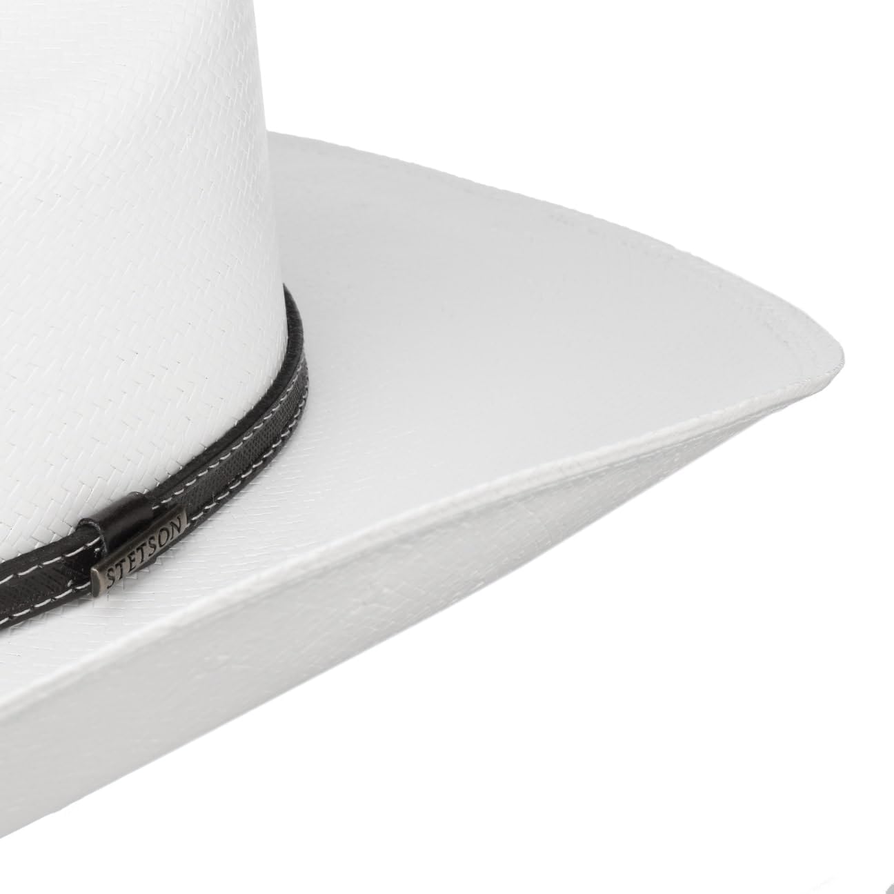 Stetson Chapeau en Paille Vanlesco Western Toyo Femme/Homme - D'Ete de Cowboy avec Bandeau Cuir Ete Printemps-ete