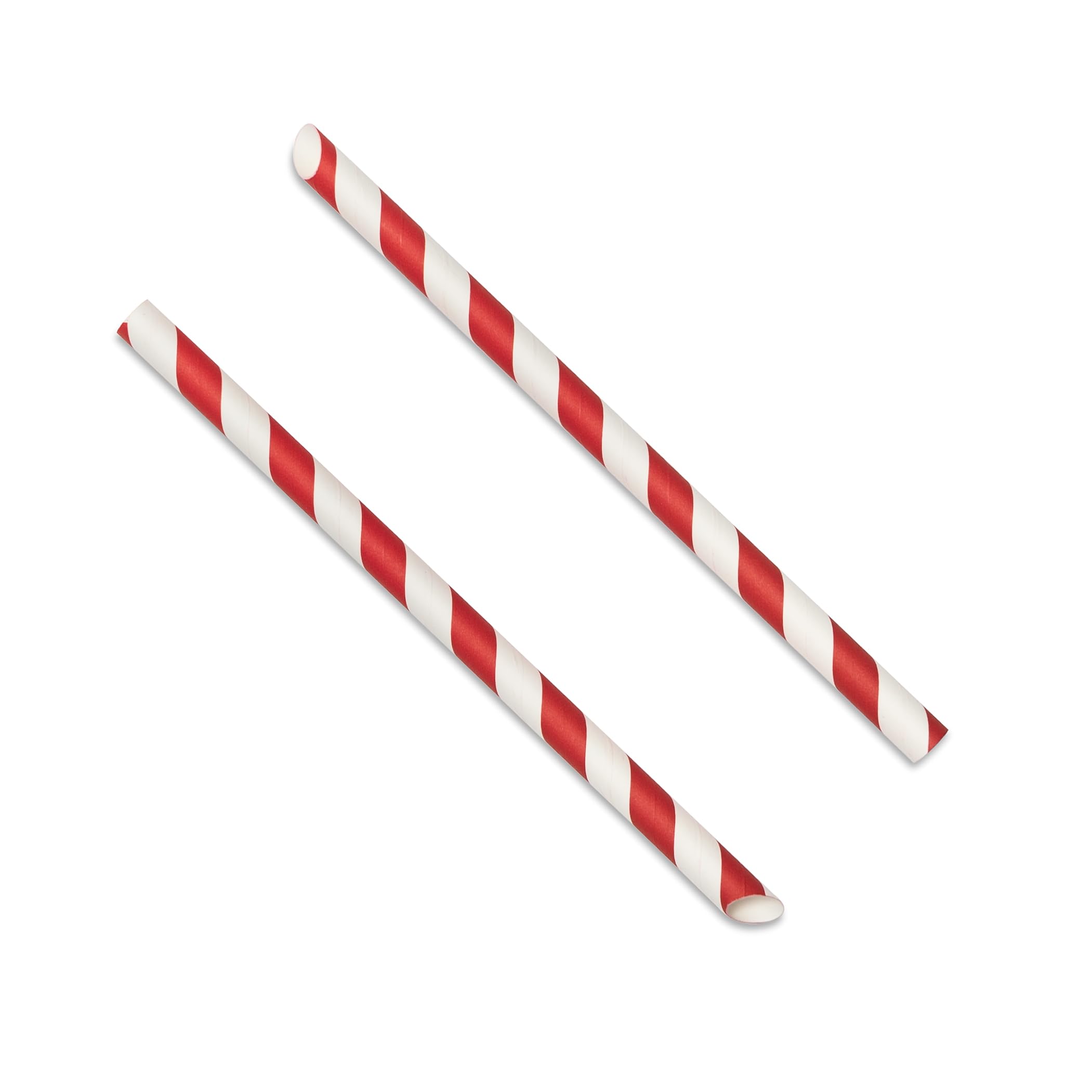 250 x Compostable Bubble Tea Straws - 12mm Extra Wide x 230mm Long Paper Straws | Biodegradable Red & White Stripe Disposable Smoothies Straw for Boba, Milkshakes, Slushies - Eco-Friendly