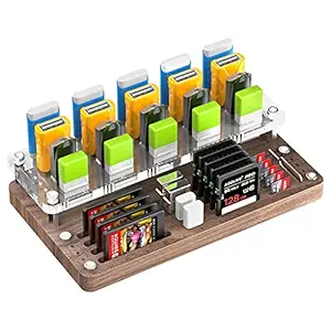 AOJUE Wooden Memory Card Case TF Cards Box and USB Drive / SD Card Holder Desk,Micro SD Card Case,Memory Card Case, Memory Card Carrying Case -AJSNH03MY