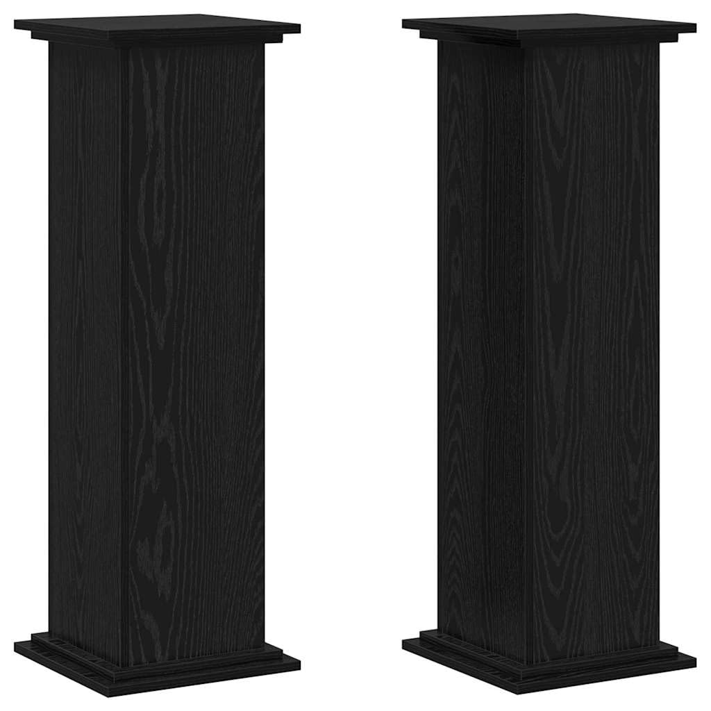 Générique Support de Plante Chêne Noir 33 x 33 x 100 cm Bois d'ingénierie,Jardinage, Supports pour Plantes,869238