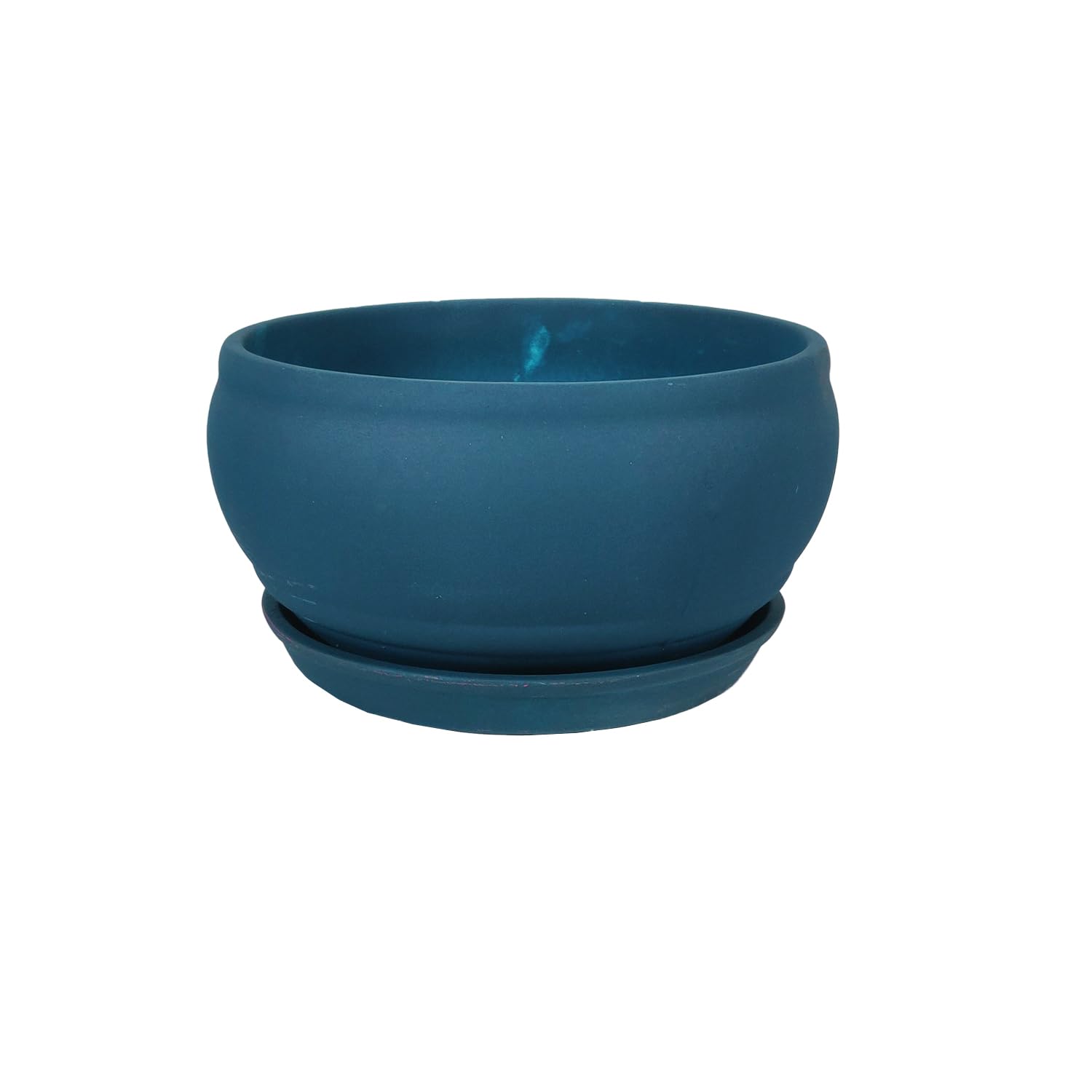 Lasaki Bowl Small Blue with Plate Blue_1 R4 Ceramic Pots for Indoor Plants,Planters,Flower,gamla,Outdoor,Balcony,Home,Garden,Decor,Succulent(Bowl-H-8cmXD-15cm,Plate-H-2XD-13cm)(Plants not Included) (B07P65HP5K) Amazon Price History, Amazon Price Tracker