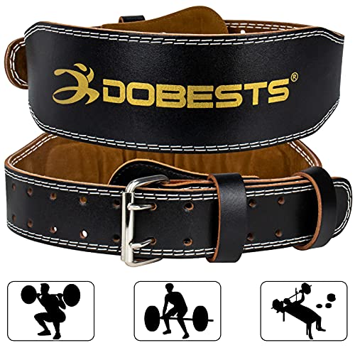DOBESTS Weight Training Belts for Men,Weight Lifting Belts For Men & Women, 4 Inch Wide Leather Lifting Belt, Men's Workout Belt, Gym Belt for Weightlifting, Strength Training, Squat or Deadlift up-L DOBESTS Weight Training Belts for Men,Weight Lifting Belts For Men & Women, 4 Inch Wide Leather Lifting Belt, Men's Workout Belt, Gym Belt for Weightlifting, Strength Training, Squat or Deadlift up-L